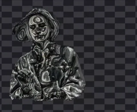 Sticking a procedural texture to a camera input (video sample) turned out ok I guess #resolume #ffgl #realtime
