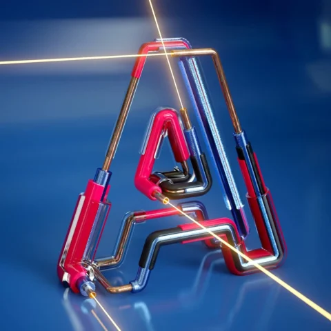 Here we go! First one: A #36daysoftype #36days_a #abstract #3d #dvizion