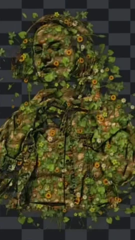 I always wanted to make something like this, so there are hanving vines, leafs sticking out and the whole thing is procedural, moving evolving but all based on camera input. After many iterations it's finally presentable 😅