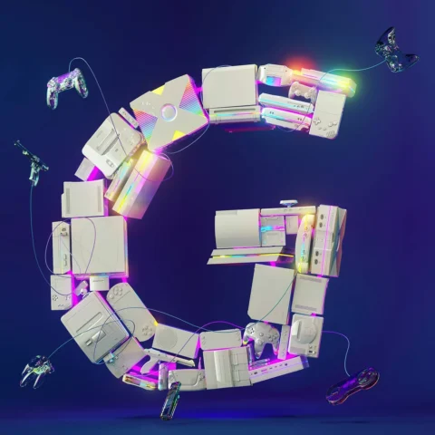 Day 7 : G #36daysoftype #36days_g #abstract #3d #dvizion #gaming